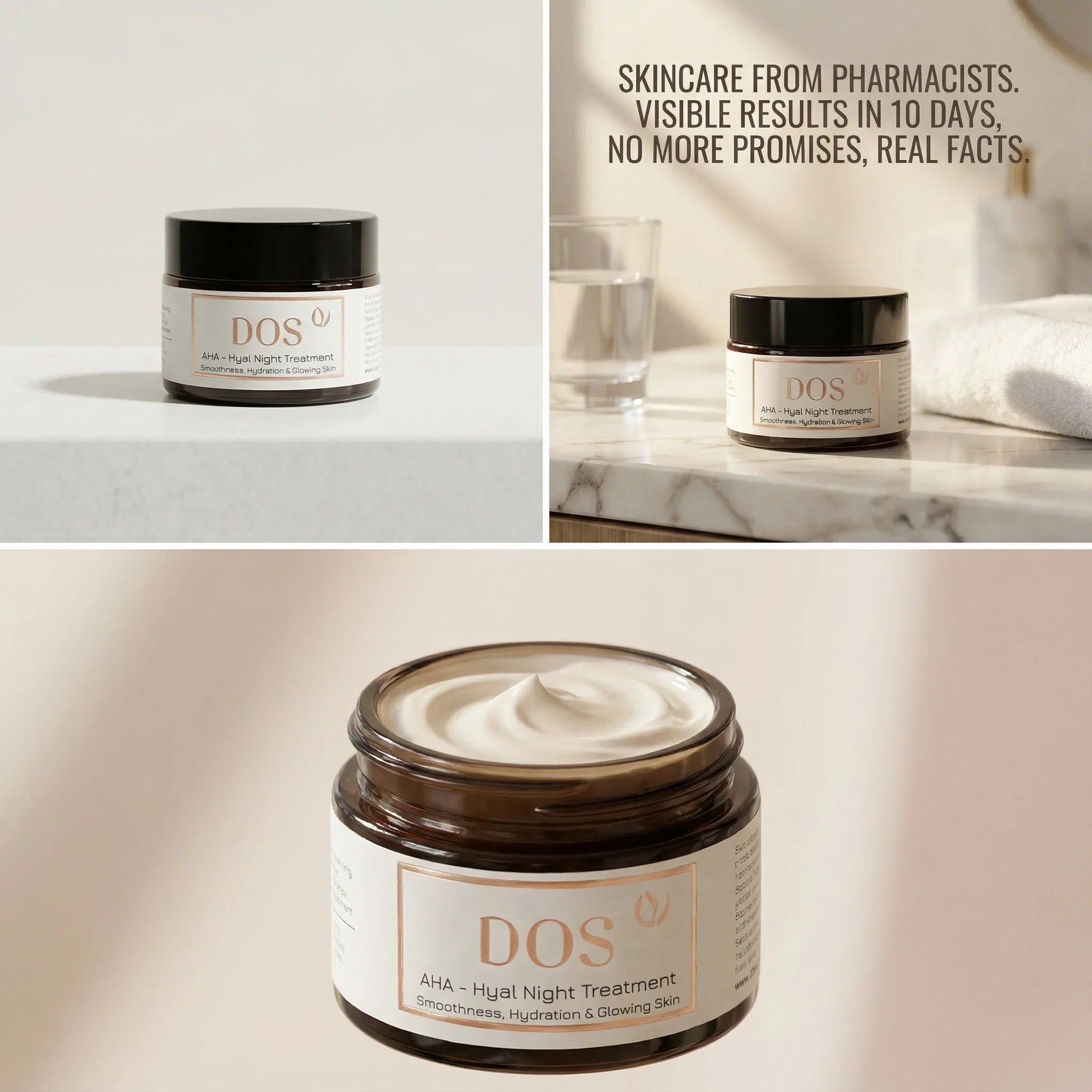 AHA – HYAL CREAM| Night Treatment For Dull Skin - DOS Cosmetics