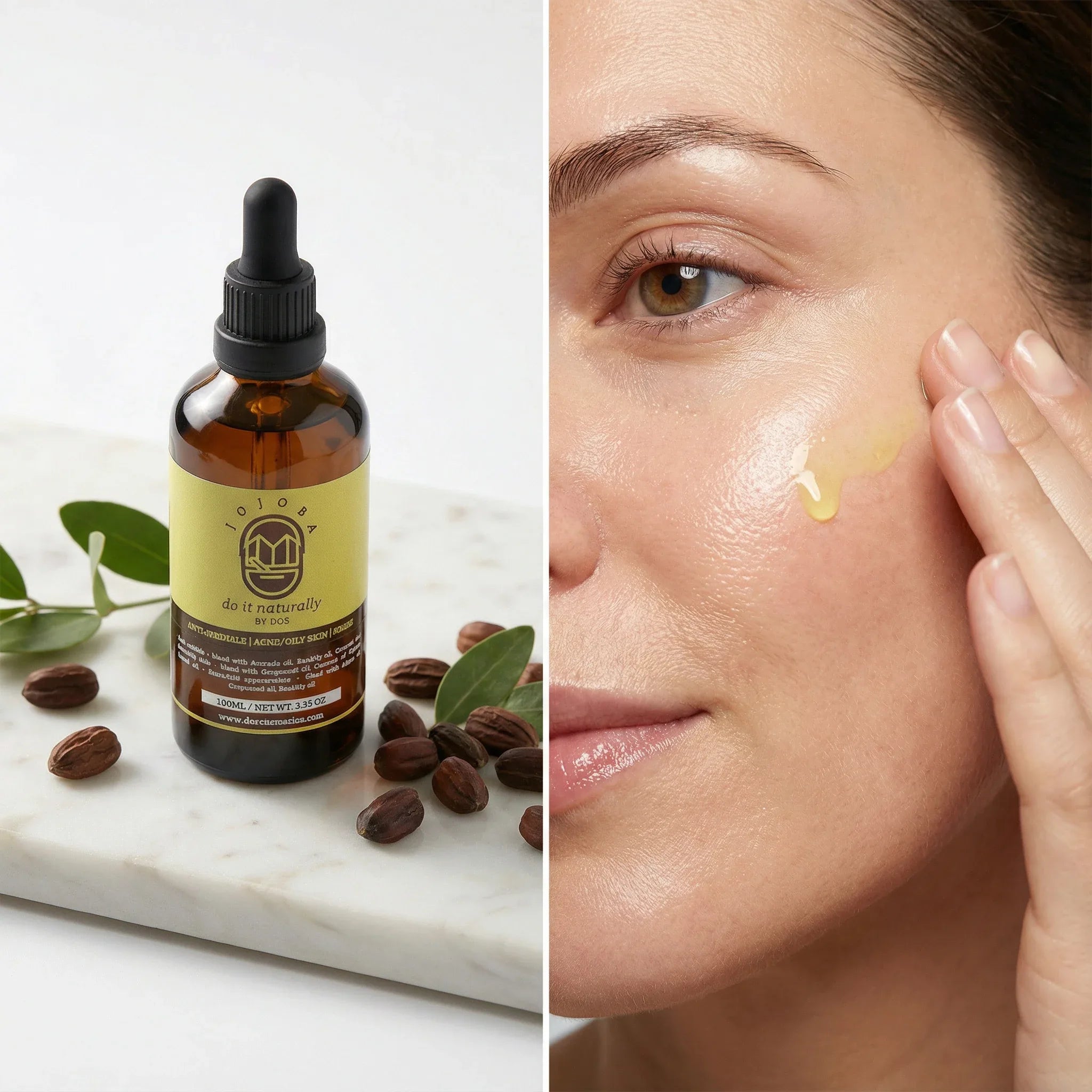 Cold-pressed jojoba oil - sebum-regulating treatment at night - DOS Cosmetics
