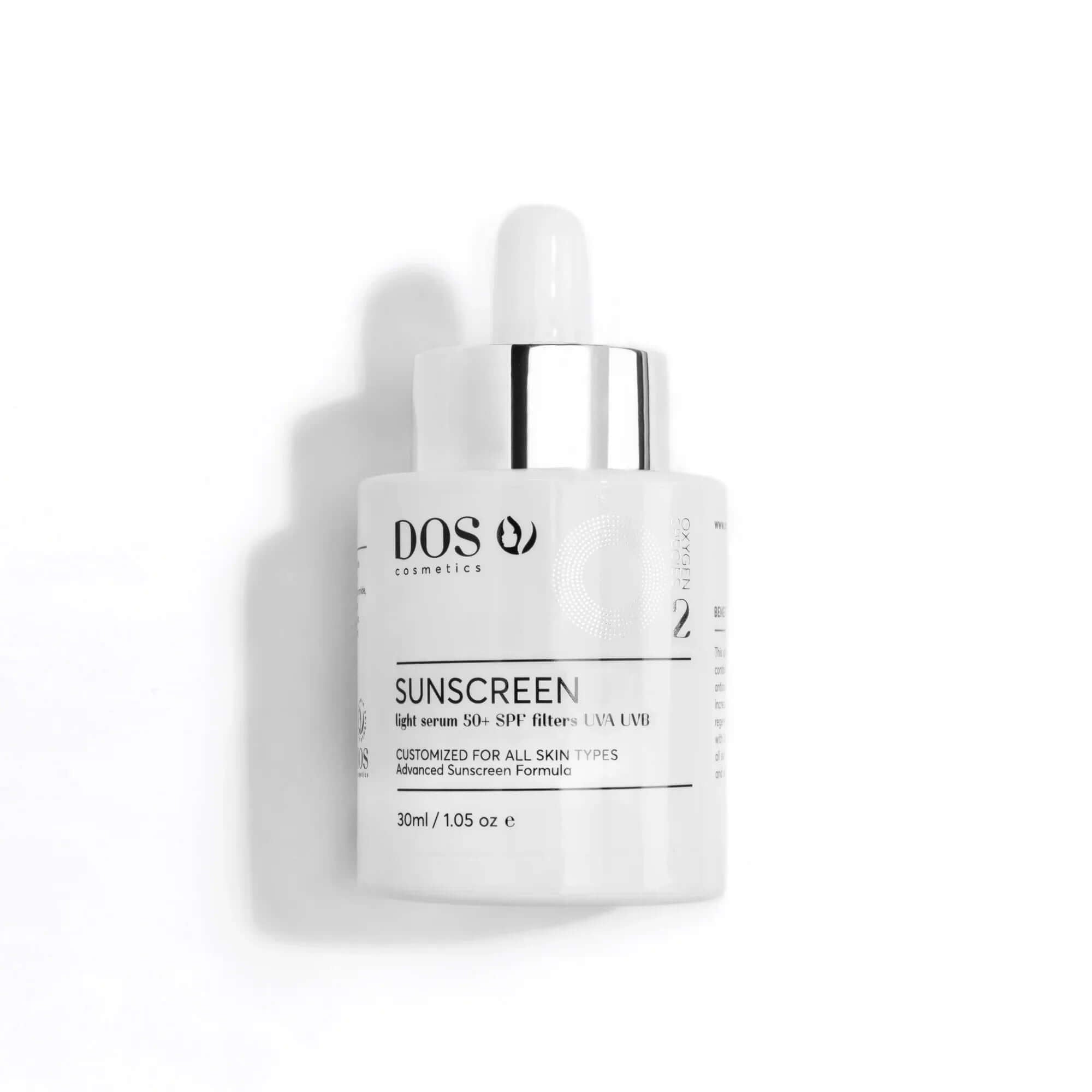SUNSCREEN SERUM 50+ SPF | UVA UVB | Antispot Light Serum - DOS Cosmetics