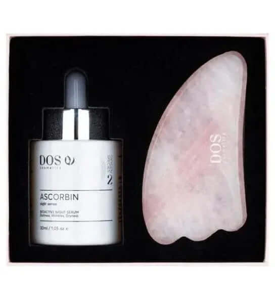 ULTIMATE GLOW BEAUTY KIT | Gua Sha Tool with Ascorbin Night Serum for Glowing skin - DOS Cosmetics