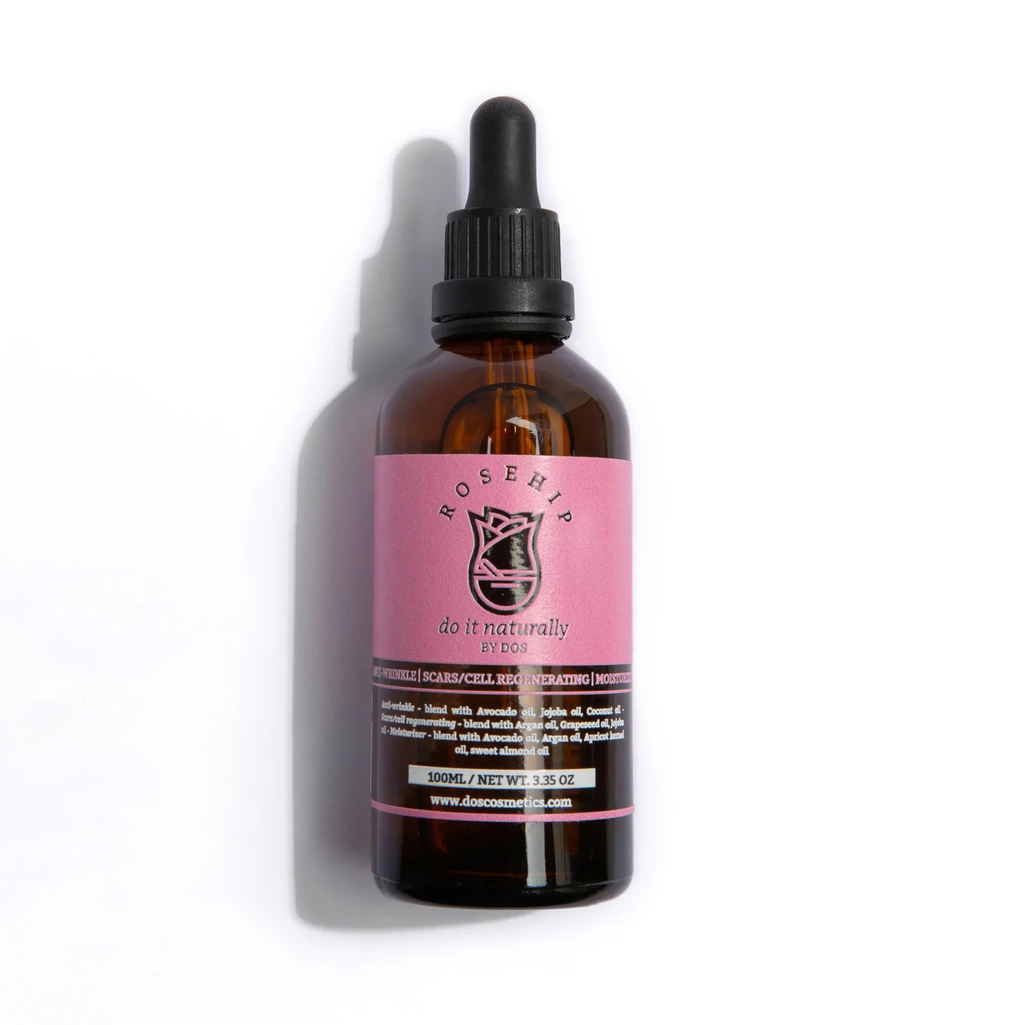 Cold-pressed rosehip oil - vitamin A rich anti-aging treatment by DOS Cosmetics