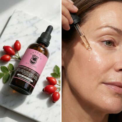 Cold-pressed rosehip oil - vitamin A rich anti-aging treatment and powerful antioxidant by DOS 