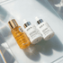 Skincare products with text promoting a personal ritual and bundle discount on a light background