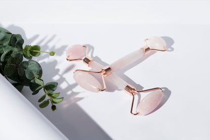 ROSE QUARTZ FACE ROLLER PREMIUM QUALITY - DOS Cosmetics